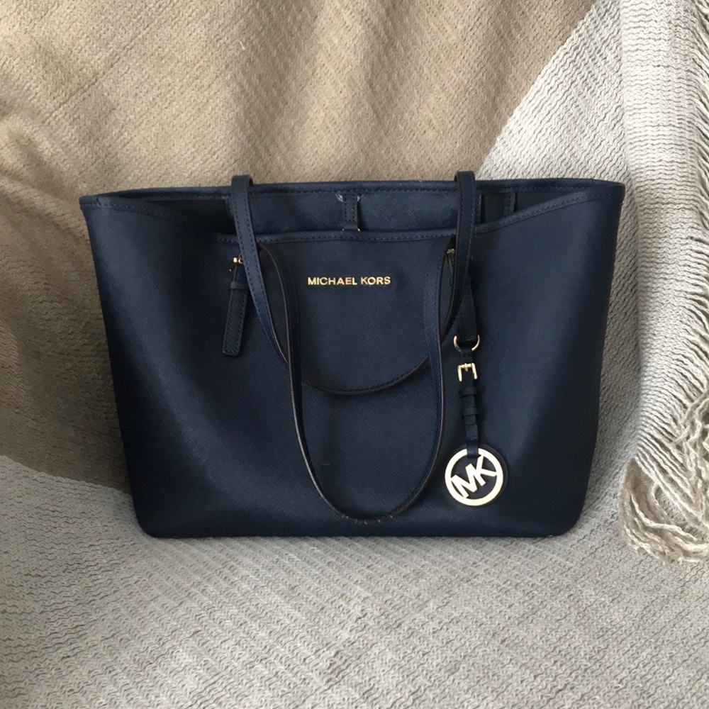 Navy blue Michael Kors purse